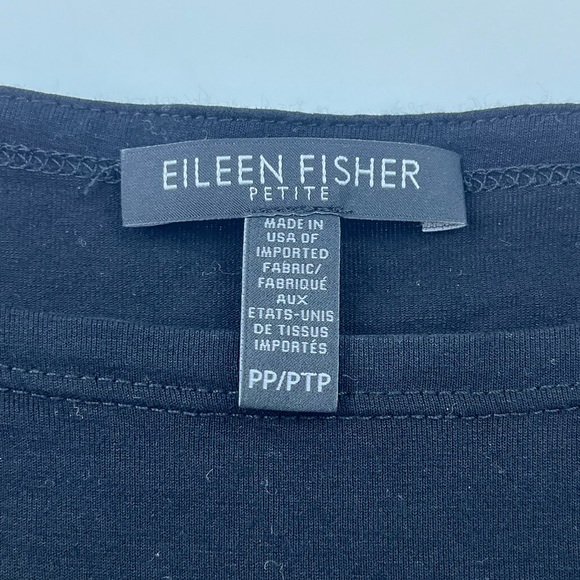 Eileen Fisher Petite Black Dress N184-38 - Picture 4 of 8